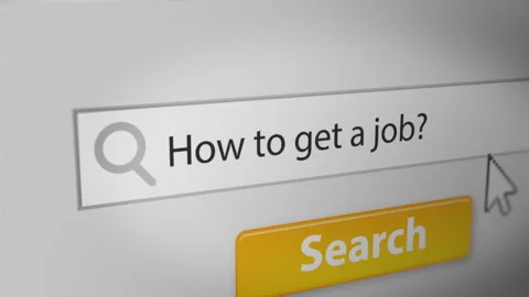 Animation of Someone Typing "How to get a job" Stock Footage 241486030