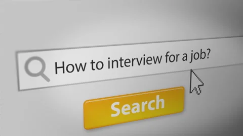 Animation of Someone Typing "How to interview for a job?" Stock Footage 247638398