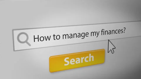 Animation of Someone Typing "How to manage my finances" into Search Engine Field Stock Footage 246339511