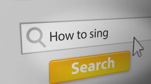Animation of Someone Typing "How to sing" into Search Engine Field Stock Footage 243474026