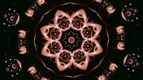 Animation of a space abstract background with interweaving of fractal ornament Видео 142488916