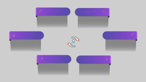 Animation space bar 6 step for infographic timeline template. Stock Footage 233060948