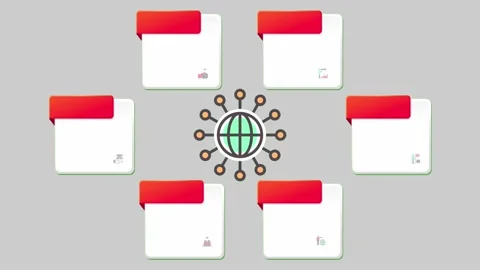 Animation space bar 6 step for infographic timeline template on gray background. Stock Footage 233074809