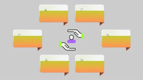 Animation space bar 6 step for infographic timeline template on gray background. Stock Footage 233074815