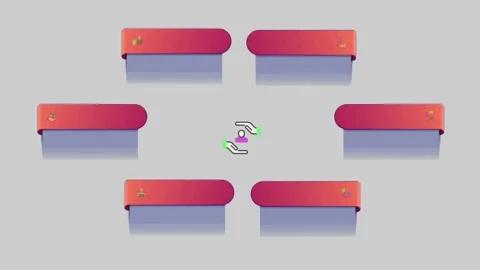 Animation space bar 6 step for infographic timeline template on gray background. Stock Footage 233074917