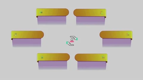 Animation space bar 6 step for infographic timeline template on gray background. Stock Footage 233074942