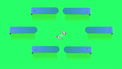 Animation space bar 6 step for infographic timeline template on green background Stock Footage 233074976