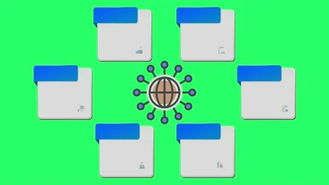 Animation space bar 6 step for infographic timeline template on green background Stock Footage 233075032