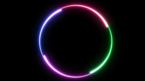 Animation with a space for custom text placement. light glowing neon Stock Footage 124033663