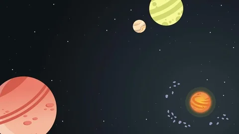 Animation of space with planet rocket Stock Footage 90600344