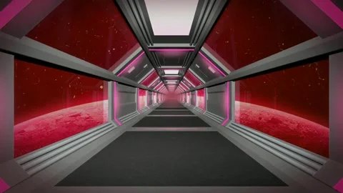 Animation space travel in spaceship. Stock Footage 240368937