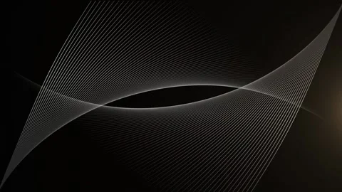 Animation of sparkling gold firework over white parallel curved lines, moving on Stock Footage 157347255