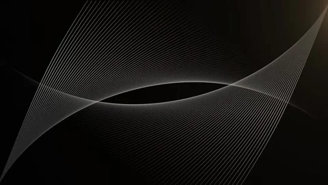 Animation of sparkling gold firework over white parallel curved lines, moving on Stock Footage 157347340