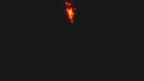 Animation of sparks on a black background. Particles scatter in different direct Stock Footage 153014637