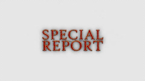 Animation Special Report glow red spark neon Lightning text animation Stock Footage 316528694