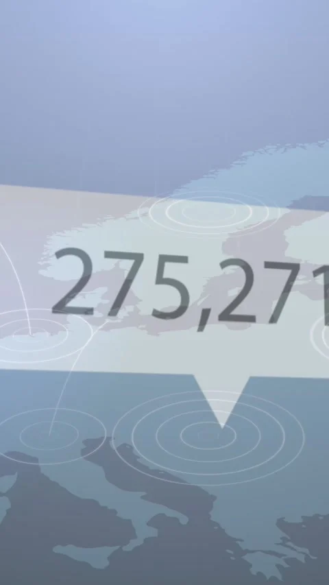 Animation of speech bubble with number of like increasing over network Stock Footage 341991382