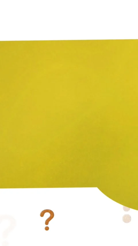 Animation of speech bubble over question marks on white background Stock Footage 342642488