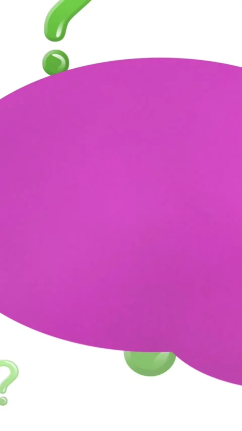 Animation of speech bubble over question marks on white background Stock Footage 342676664
