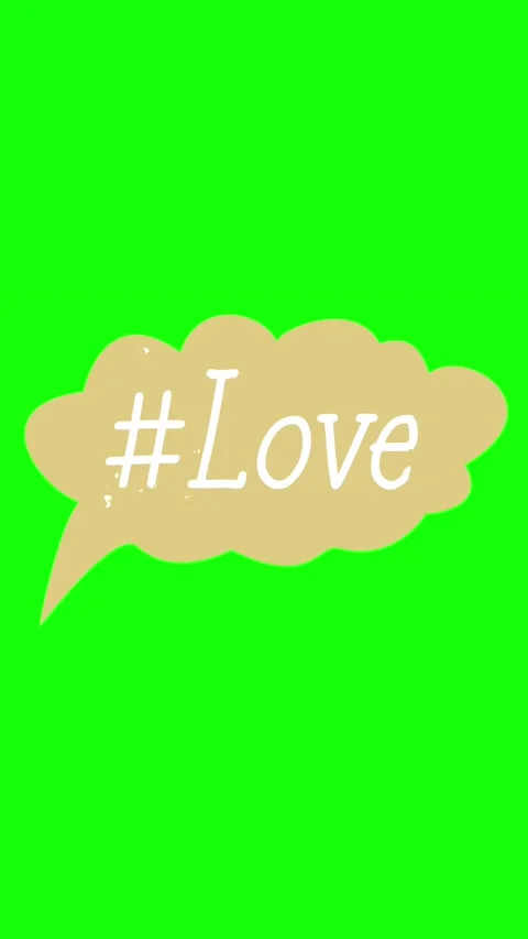 Animation. Speech bubble with text, inscription Love, on green background. can Vídeos de archivo 321014481
