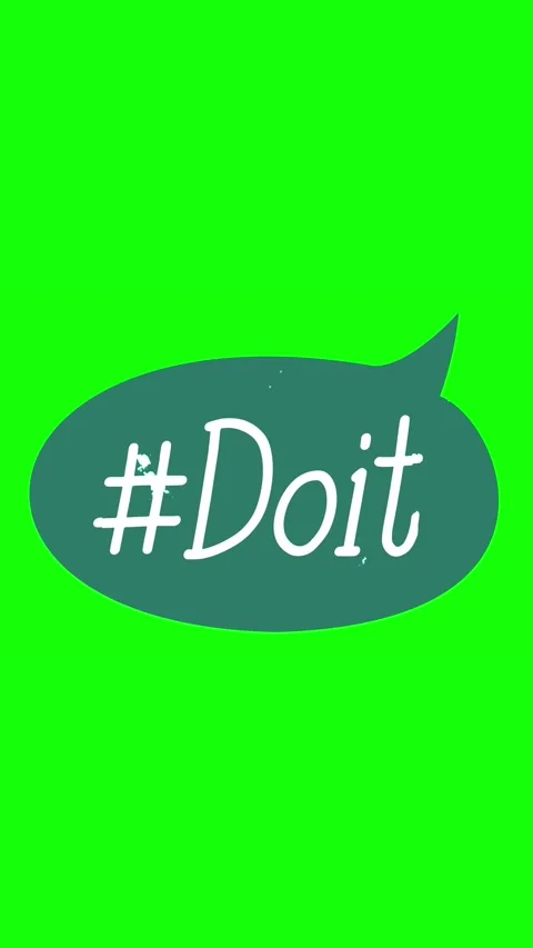 Animation. Speech bubble with text, inscription Do it, on green background. can Stock Footage 322115060