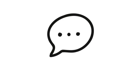 Animation of speech bubble with three dots Stock Footage 348194055