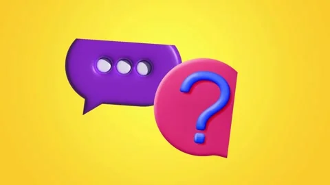 Animation speech bubbles the asking, ellipsis, showing the question Stock Footage 296213158