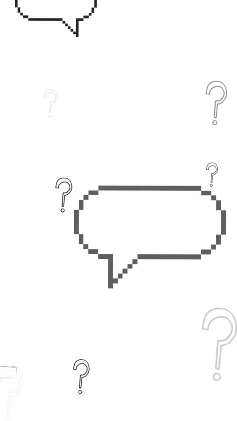 Animation of speech bubbles over question marks on white background Stock Footage 342608695