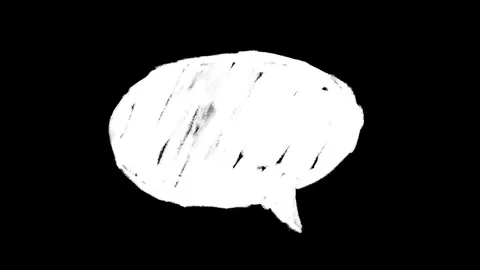 Animation of speech oval bubble cartoon cloud sketch doodle. Stock-Footage 306987040