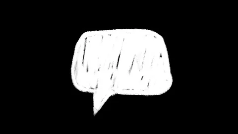 Animation of speech rectangle bubble cartoon sketch doodle. 動画素材 306988908