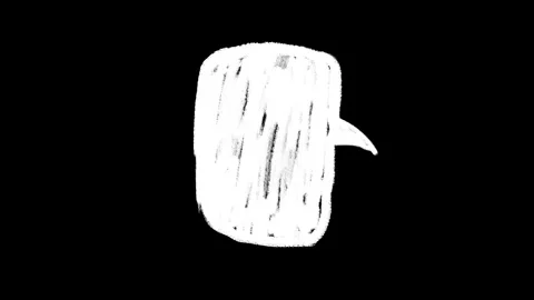 Animation of speech rectangle bubble cartoon sketch doodle. Stock Footage 306988919