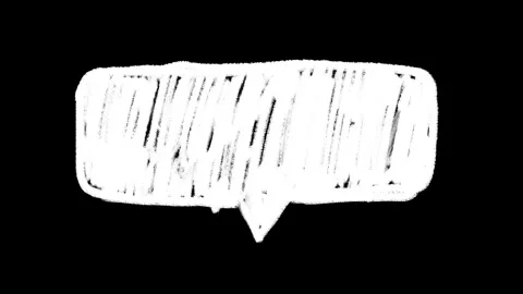 Animation of speech rectangle bubble cartoon sketch doodle. Stock Footage 306989115