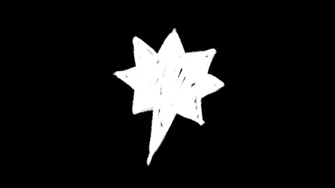 Animation of speech star bubble cartoon cloud sketch doodle. Video stock 306987222