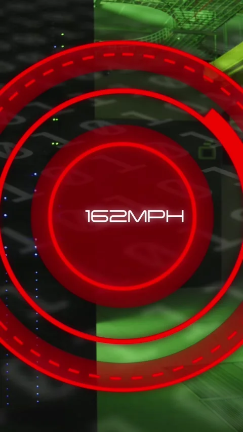 Animation of speed gauge, binary coding and data processing over computer Video stock 342676189