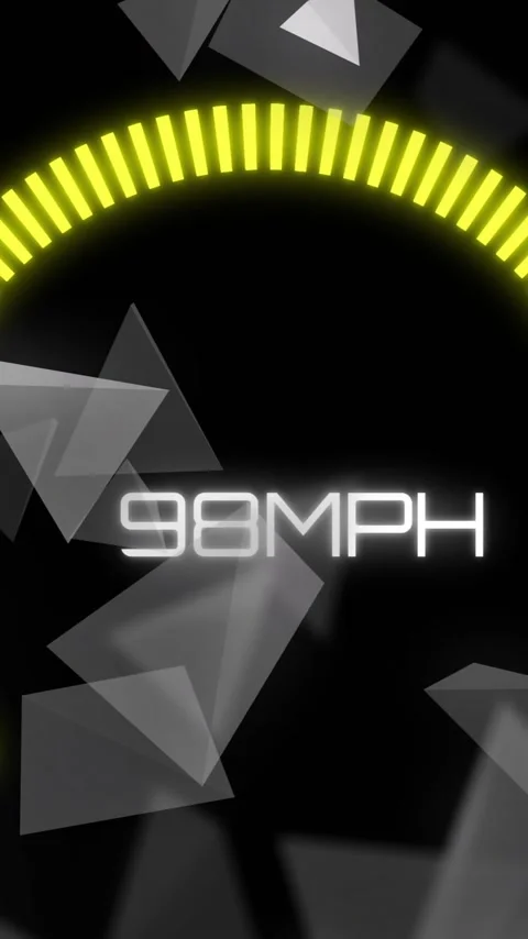 Animation of speedometer over white shapes on black background Stock Footage 342954179