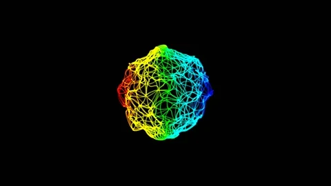 Animation of spherical geometrical shape Video stock 141139483