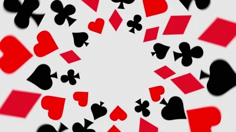 An animation of the spinning of the card suits. Video stock 196161478