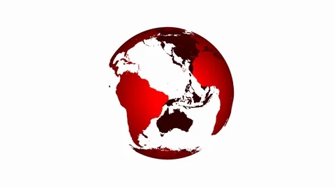 Animation of spinning globe of the Earth planet Stock Footage 88192251