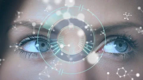 Animation of spinning head over string Stock Footage 328243711