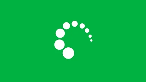 Animation of a spinning loading icon on a green screen background. Stock-Footage 317292450