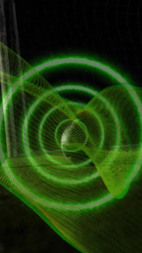 Animation of spiral light trail against mid section of male soccer player Stock Footage 341991324
