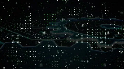 Animation of spots over cogs moving Stock Footage 327900364