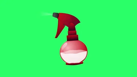 Animation spray bottle on green background. Stock Footage 269958001