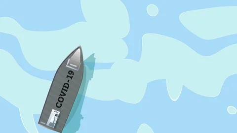 Animation of the spread of coronavirus Stock Footage 129302544