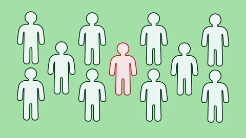 Animation of the spread of sick people Stock Footage 129302308