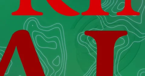 Animation of spring sale text in red letters over white map lines in background Stock Footage 228792579