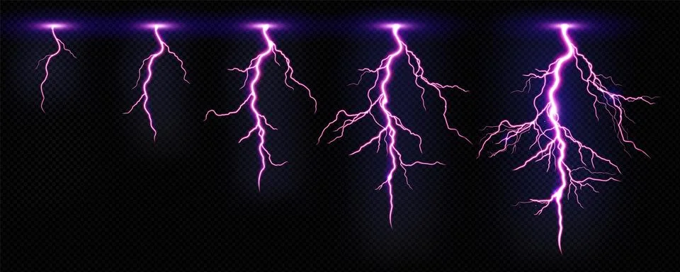 Animation sprite sheet of thunderbolt strike Stock-Illustration