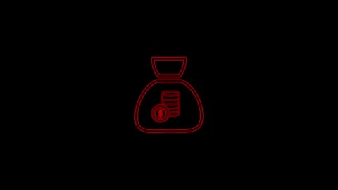 Animation of stack of money dollar coins and money bag with background. Stock-Footage 306557943