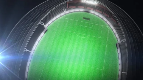 Animation of stadium text at stadium on ... | Stock Video | Pond5