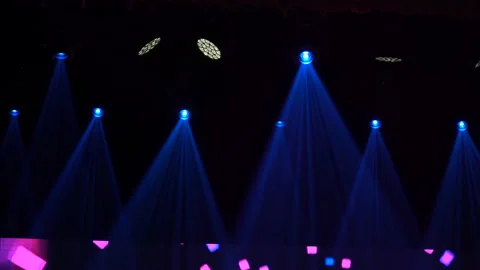 Animation of stage lights frame. Bright shiny stage lights flashing movement Stock-Footage 160711442