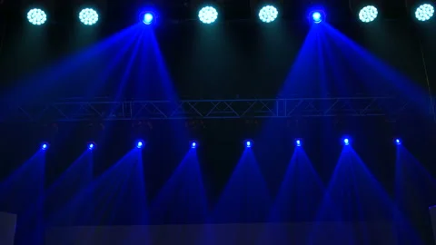 Animation of stage lights frame. Bright shiny stage lights flashing movement Video stock 161094708
